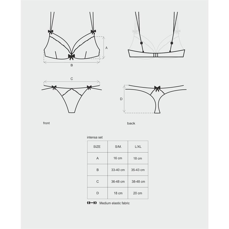 Intensa Set 2 Piezas Color Negro - Imagen 3