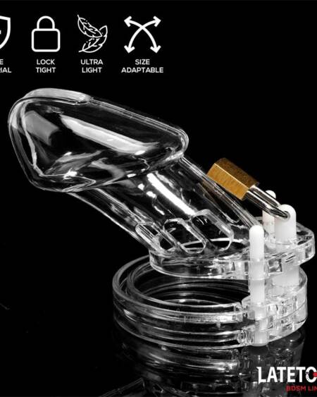 Jaula de Pene de Castidad Long Transparente