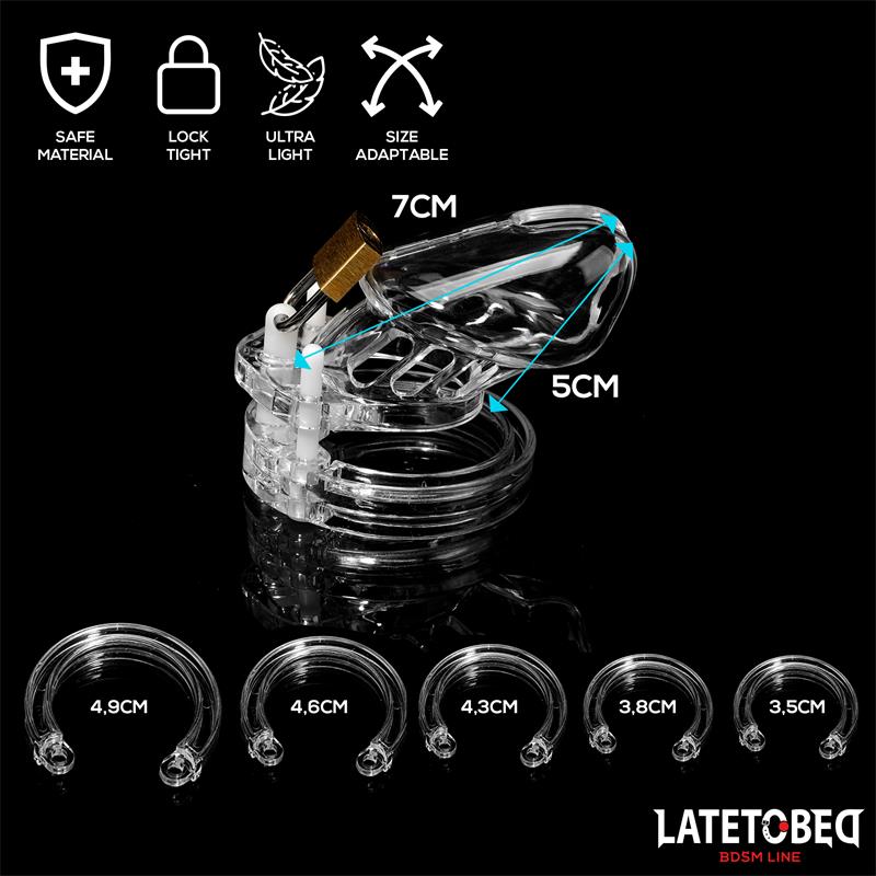 Jaula de Pene de Castidad Short Transparente - Imagen 6