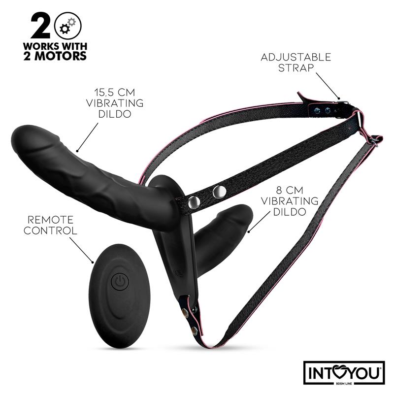 Jordan Arnés Dildo Doble con Vibración y Control Remoto - Imagen 2