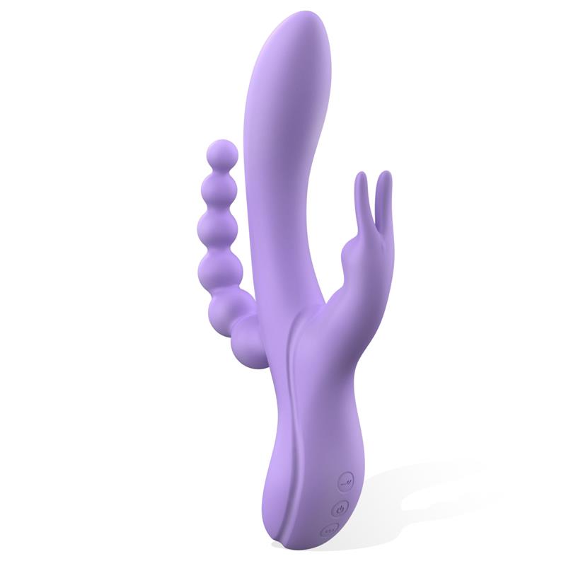 Lindsay Vibrador con Cadena Anal Silicona Líquida Unibody Flexible 2 Motores - Imagen 2