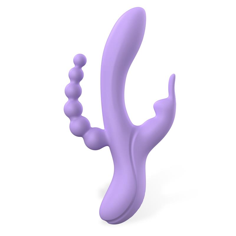 Lindsay Vibrador con Cadena Anal Silicona Líquida Unibody Flexible 2 Motores - Imagen 3