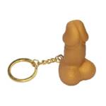 Llavero de Goma Dura Forma de Pene Dorado