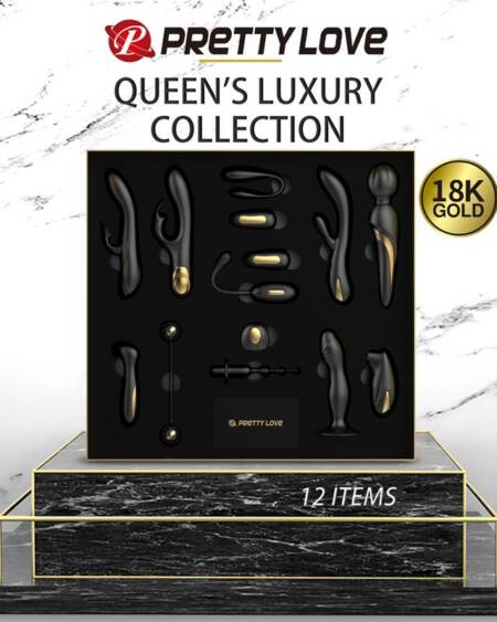 Luxury Set Queens 12 Juguetes Negro y Oro 18k