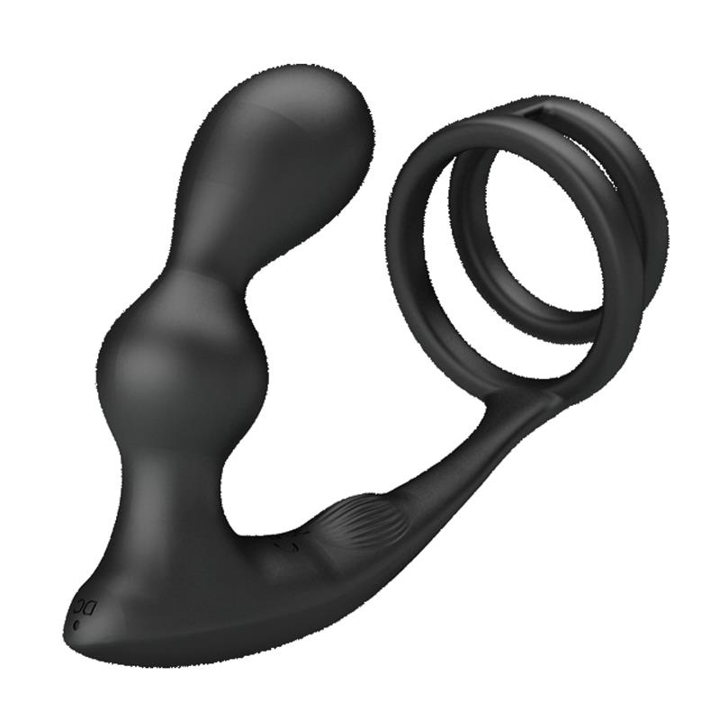 Marshall Plug Anal con Vibración y Anillo para el Pene y Testículos - Imagen 5
