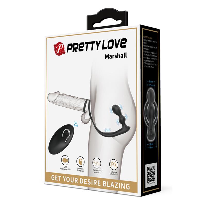 Marshall Plug Anal con Vibración y Anillo para el Pene y Testículos - Imagen 10