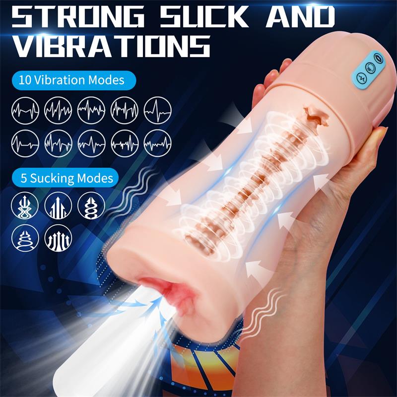 Masturbador con Vibración y Efecto Succión Suctroker V1.0 X - Imagen 6