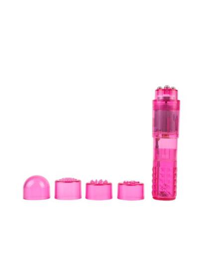 Mini Masajeador 3 Cabezales Rosa