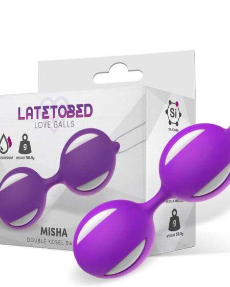 Misha Bola de Kegel Doble Silicona Púrpura