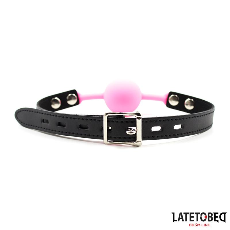 Mordaza Bola Silicona Rosa - Imagen 2