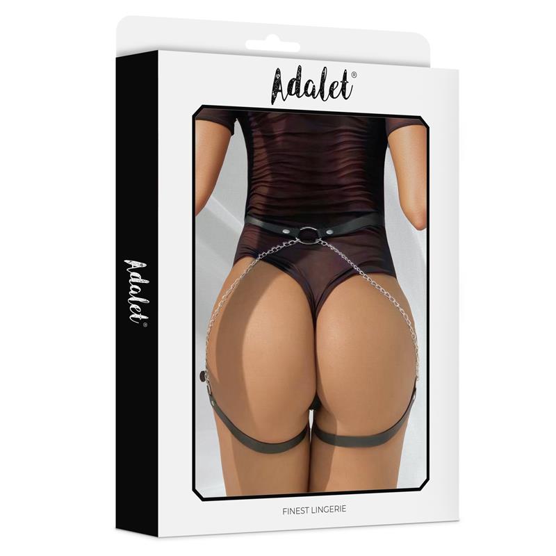 Oriana Cinturón Cuero Vegano con Cadenas Tall Única - Imagen 3