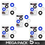 Pack 5 16mm Round Set of 3 Cock Rings 3 Col