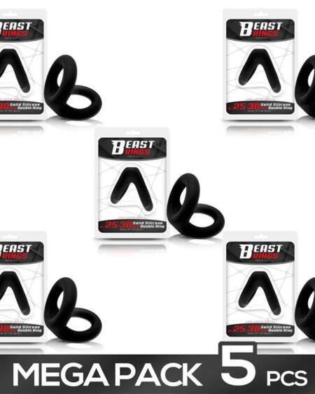 Pack 5 Anillo para el Pene Silicona Sólida 2.5-3 cm
