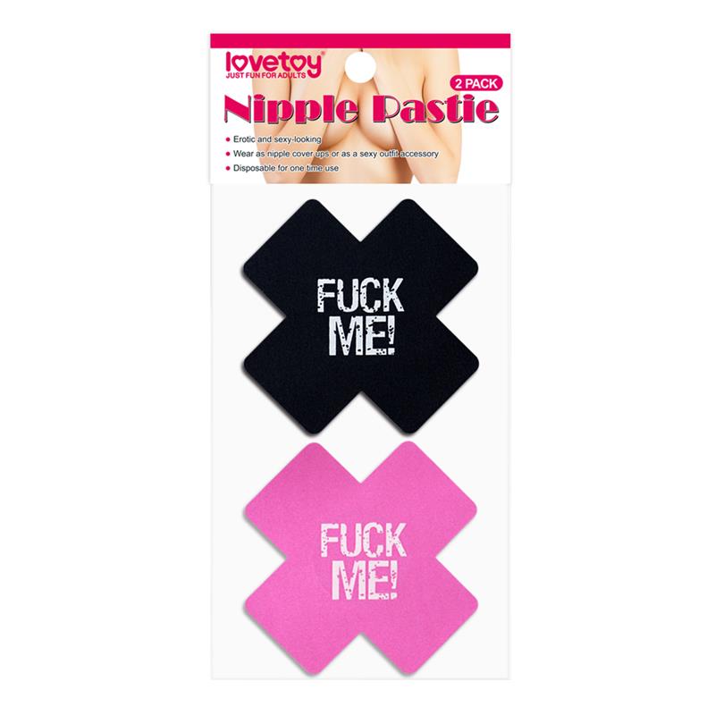 Pack Pezoneras Cruz Negro y Rosa FUCK ME - Imagen 2