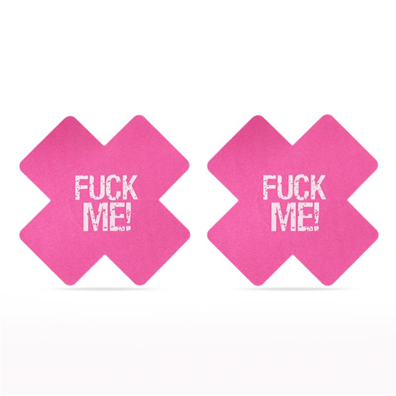 Pack Pezoneras Cruz Negro y Rosa FUCK ME - Imagen 3