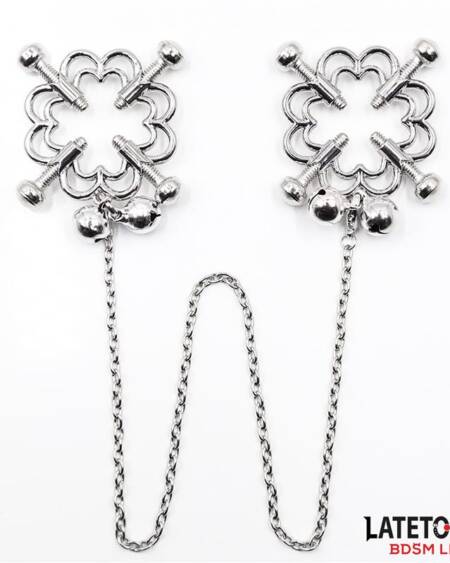 Pinzas de Metal para Pezones Cadena y Cascabeles