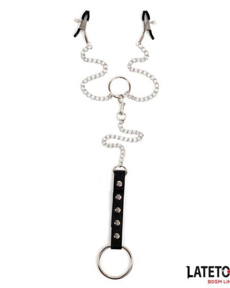 Pinzas para Pezones con Anillo para el Pene