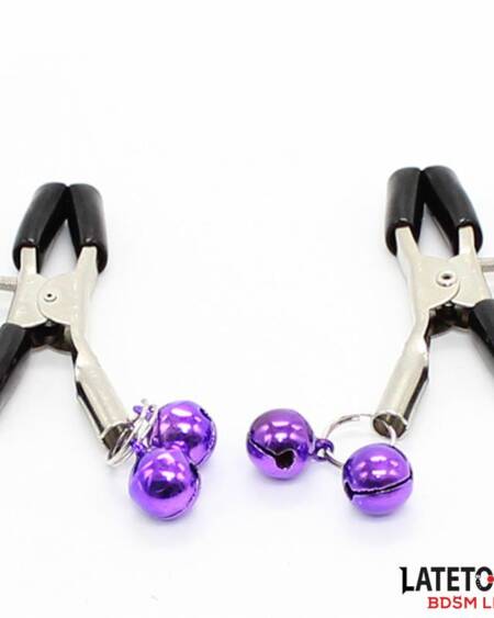 Pinzas para Pezones con Cascabeles Púrpura