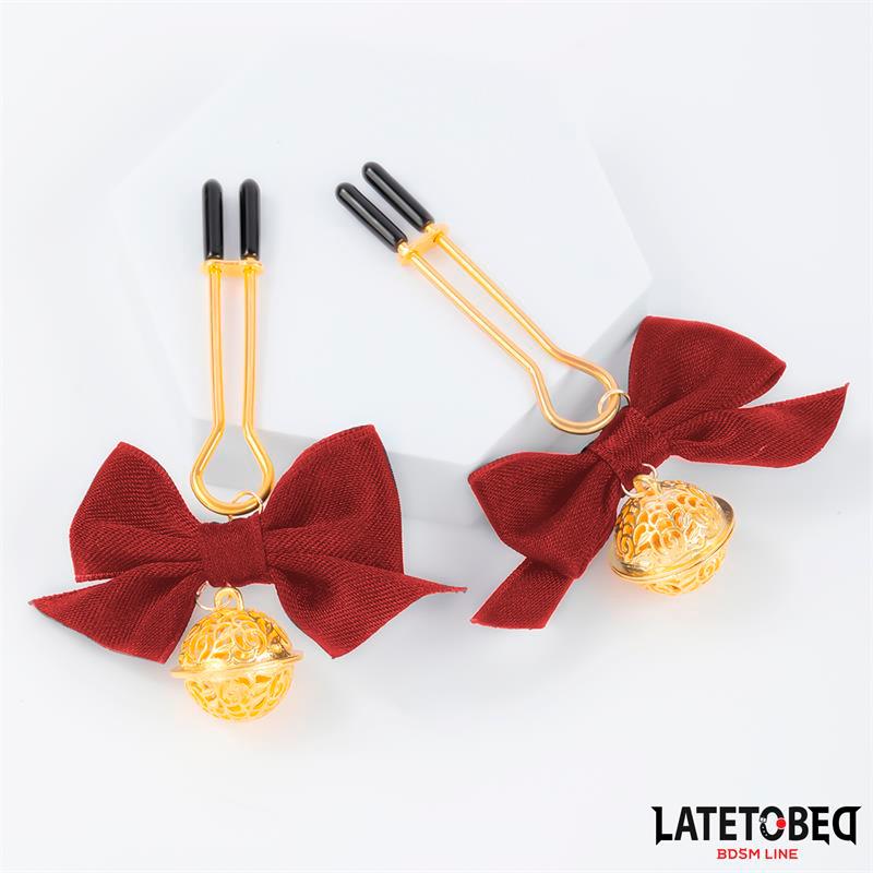 Pinzas para Pezones con Lazos Rojos - Imagen 3