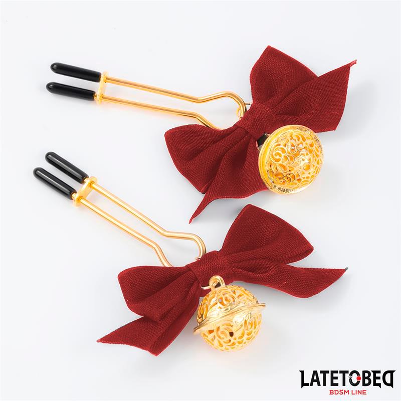 Pinzas para Pezones con Lazos Rojos - Imagen 4