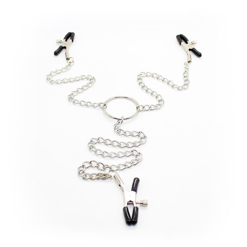 Pinzas para Pezones y Clítoris con Cadena Metal - Imagen 2