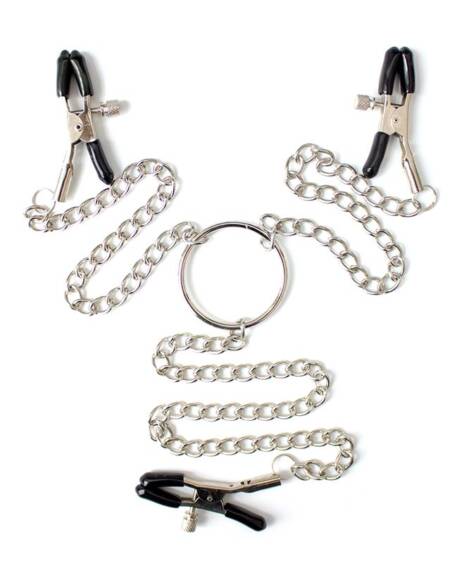 Pinzas para Pezones y Clítoris con Cadena Metal