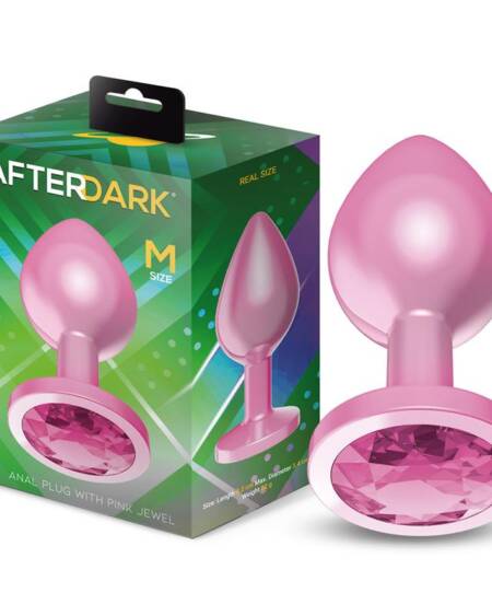 Plug Anal Anodizado Rosa con Joya Talla M