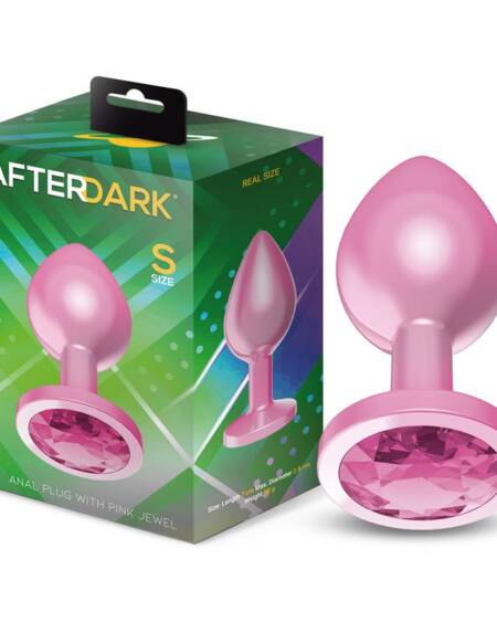 Plug Anal Anodizado Rosa con Joya Talla S