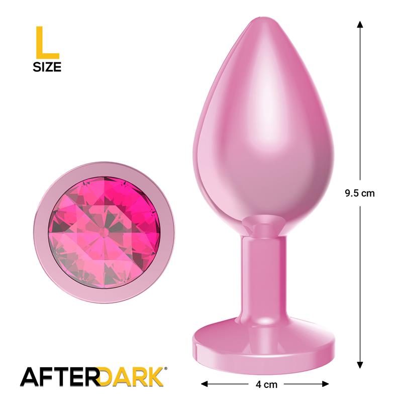 Plug Anal Anodizado Rosa con Rosa Talla L - Imagen 3