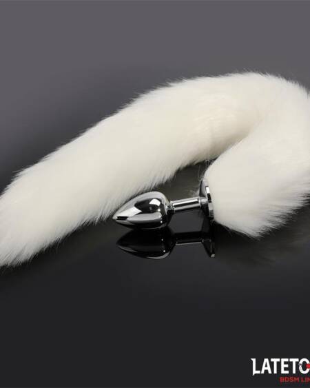 Plug Anal con Cola Blanco 40 cm