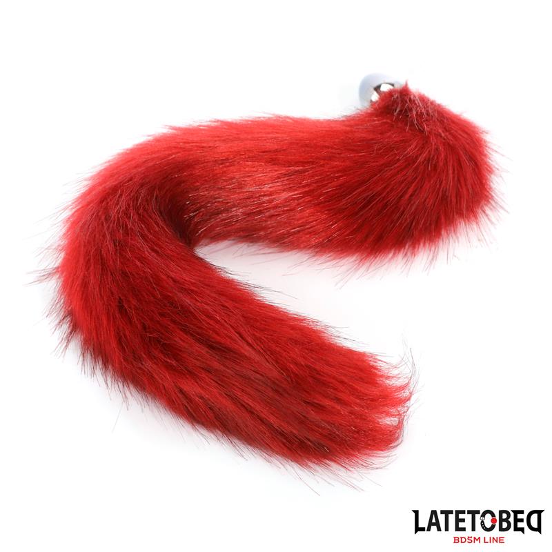 Plug Anal con Cola Rojo Vino 40 cm - Imagen 6