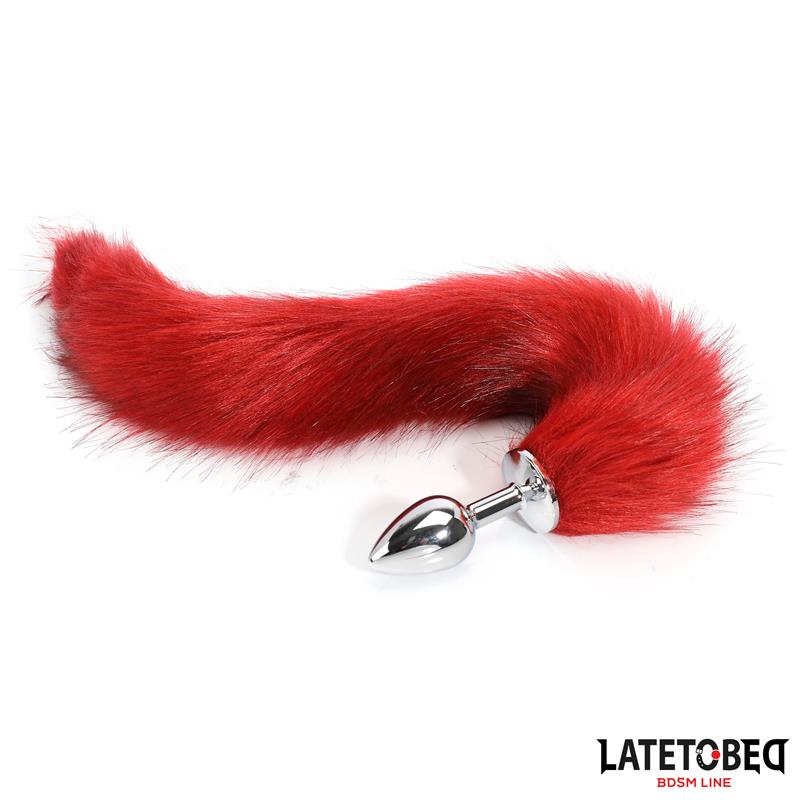 Plug Anal con Cola Rojo Vino 40 cm - Imagen 7