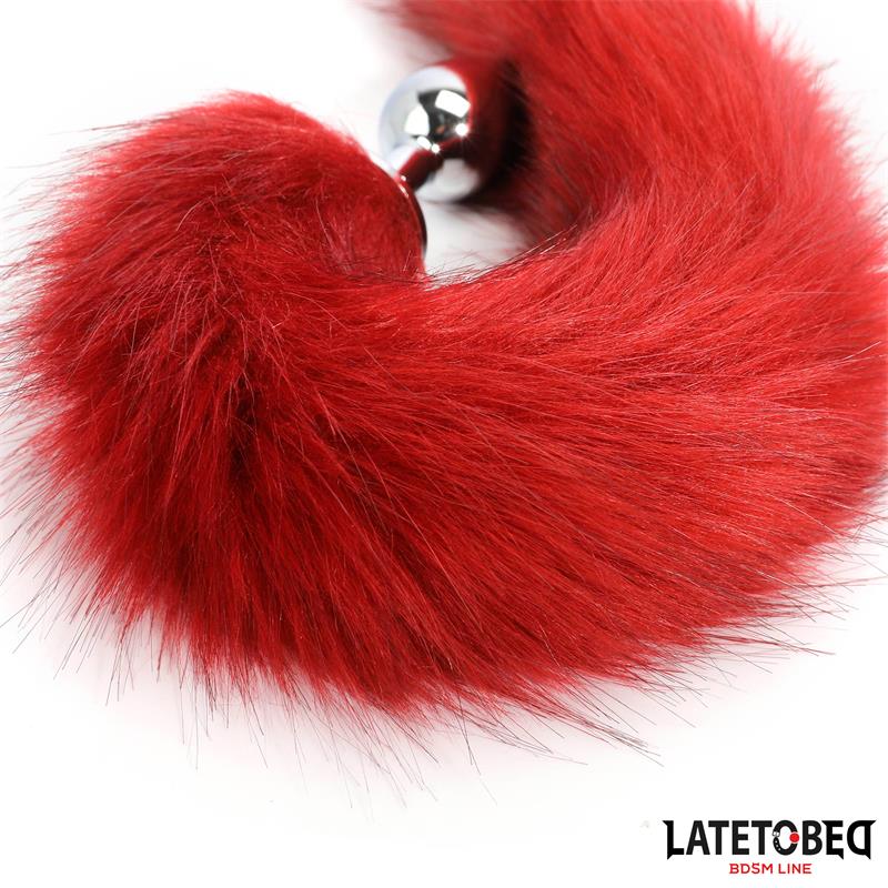 Plug Anal con Cola Rojo Vino 40 cm - Imagen 9