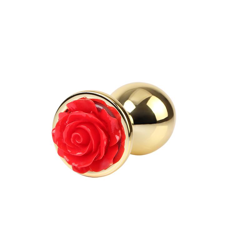 Plug Anal con Joya de Rosa Showy Rose Talla L - Imagen 3