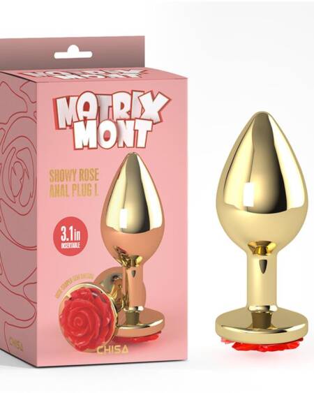 Plug Anal con Joya de Rosa Showy Rose Talla L