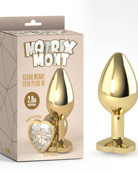 Plug Anal Dorado con Joya Talla M