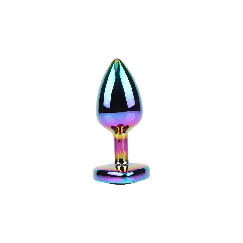 Plug Anal Rainbow Heart Gem Talla S - Imagen 2