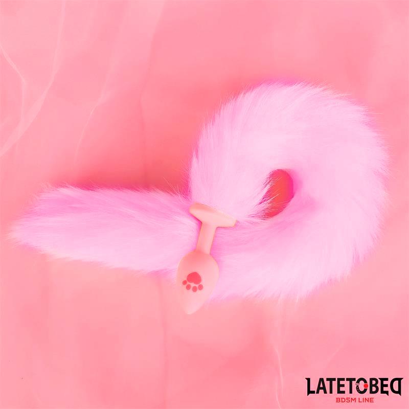 Plug Anal Rosa con Cola de Zorro Rosa - Imagen 4