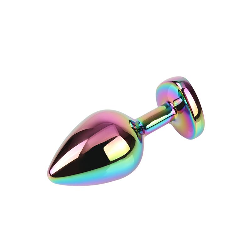Rainbow Heart Plug Anal multicolor con Joya Talla M - Imagen 5