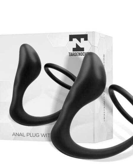 Randal Plug Anal con Anillo para el Pene Silicona Negro