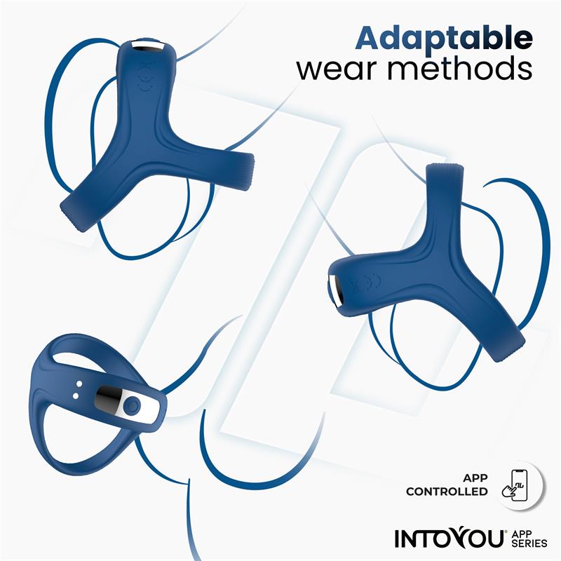 Rank Anillo Vibrador con App Azul - Imagen 4