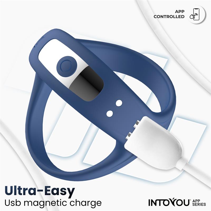 Rank Anillo Vibrador con App Azul - Imagen 9