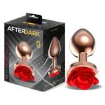 Rose Plug Anal Oro Rosa Rosa Roja en la Base Talla S