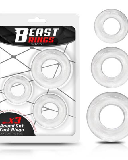 Set 3 Anillo para el Pene Flexible Transparentes