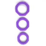 Set de 3 Anillos para el Pene Silicona Púrpura