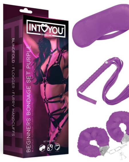 Set de Bondage para Principiantes Beginners 3 Piezas Púrpura