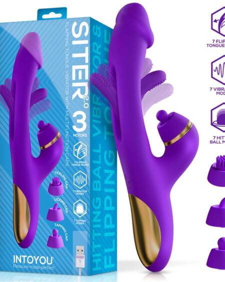 Siter 2.0 Vibrador con Lengua Flapping, Golpeteo y Cabezales Intercambiables