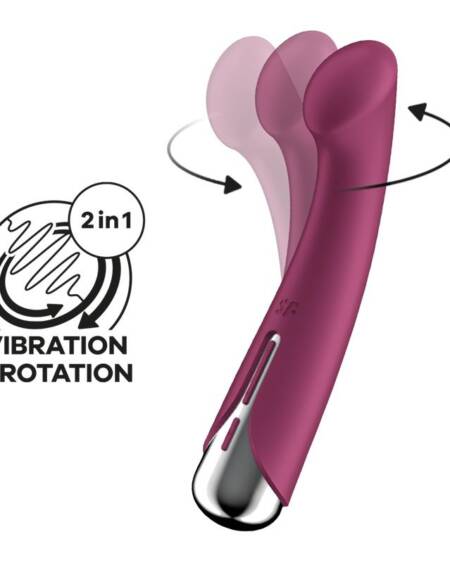 Spinning G-Spot 1 Vibrador y Rotador Rojo