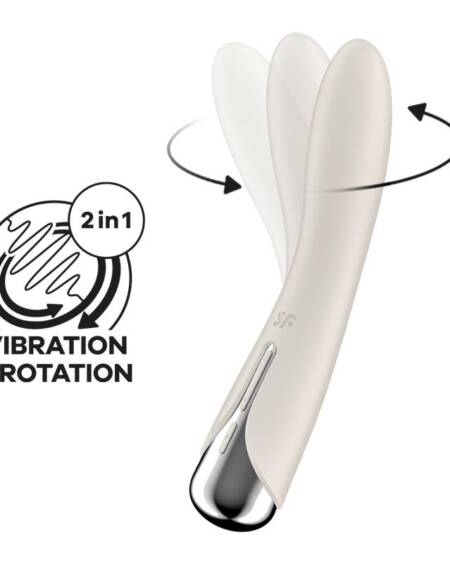 Spinning Vibe 1 Vibrador y Rotador Beige