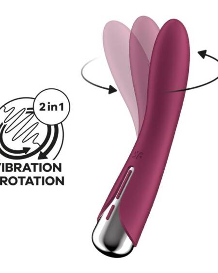 Spinning Vibe 1 Vibrador y Rotador Rojo